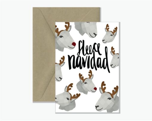 Fleece Navidad Christmas Greeting Card Rosie Lou