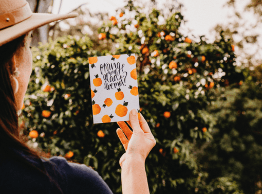 Rosie Lou Orange you glad greeting card