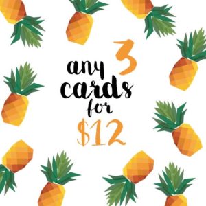 Any 3 cards for 12 pine