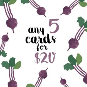 Any 5 cards for 20 beets