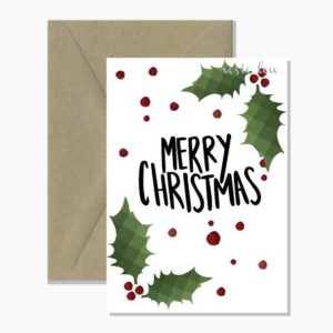 Merry Christmas Card Low Poly