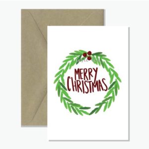 Merry Christmas Wreath Card