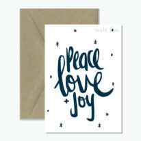 Peace Love Joy Christmas Card