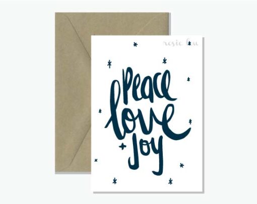 Peace Love Joy Christmas Card