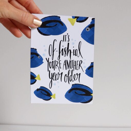 Its Of-fish-ial Birthday Greeting Card
