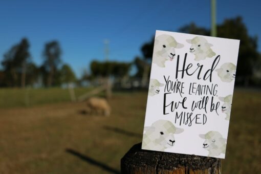 Herd you're Leaving Card