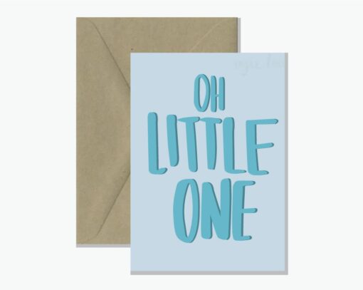 Oh Little One Card - Blue