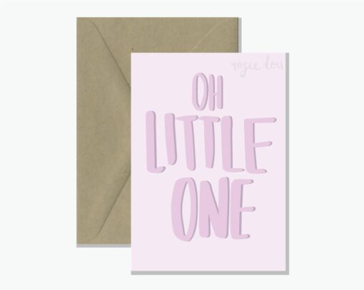 Oh Little One Card - Pink