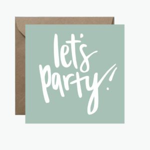Let's Party Square Greeting Card