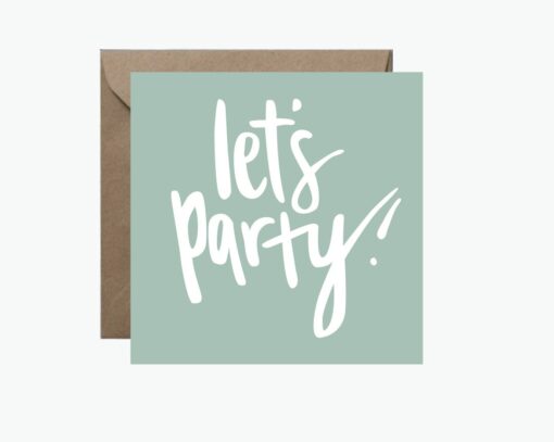Let's Party Square Greeting Card