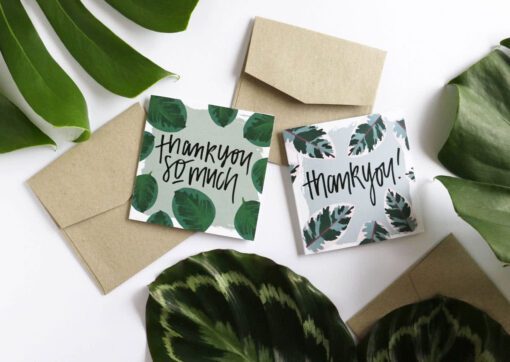 Square Thank You Greeting Card