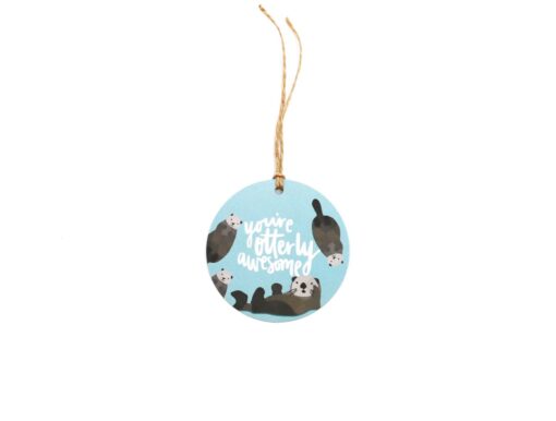 Otterly Awesome Pun Gift Tag