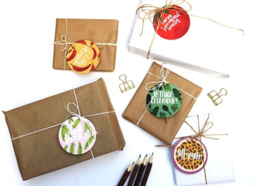 Seeded Round Gift Tag Pack
