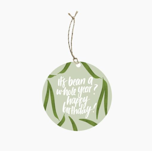 Bean Pun Gift Tag with Seeds