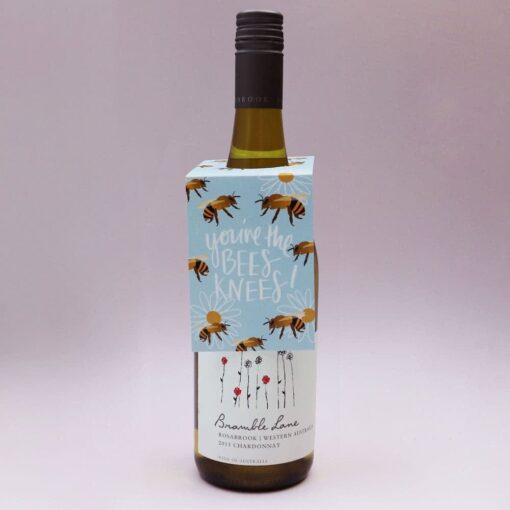 Bees Knees Wine Bottle Tag