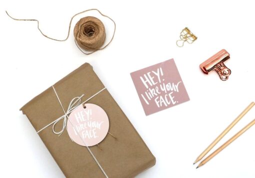 I Like Your Face Gift tag and Card