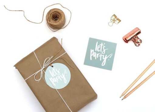 Lets Party Gift tag + Card
