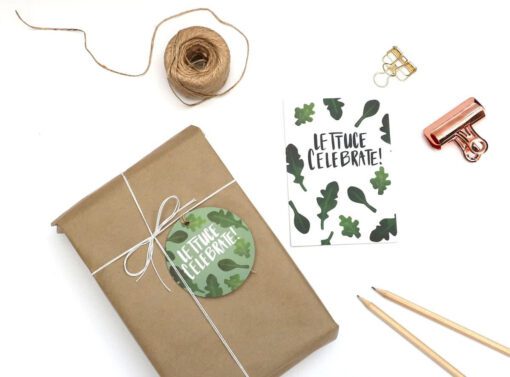 Lettuce Celebrate Gift Tag and Card