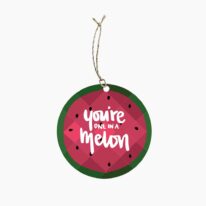 Melon Pun Gift Tag with Seeds