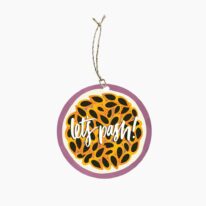 Passionfruit Pun Gift Tag with Seeds