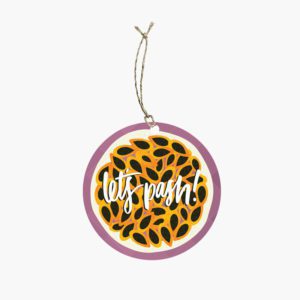 Passionfruit Pun Gift Tag with Seeds