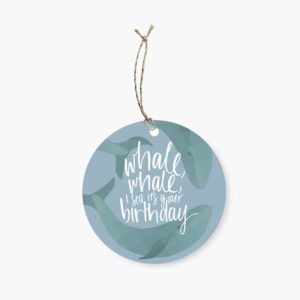 Whale Whale Birthday Gift Tag
