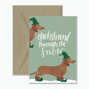 Dachshund Through the Snow Greeting Card