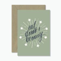 Eat, Drink, Be Merry Christmas Greeting Card