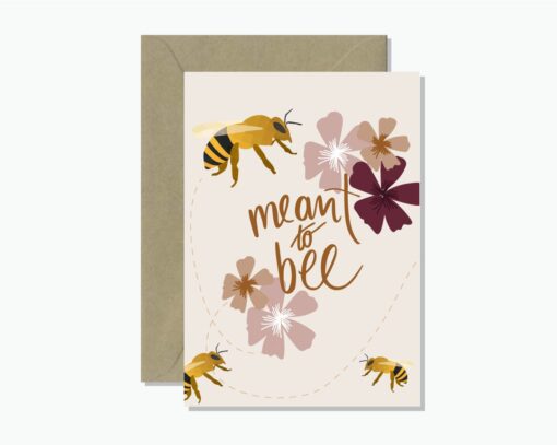 Meant to Bee Pun Greeting Card