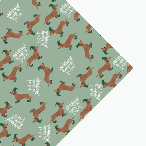 Christmas Gift Wrap | Dachshund through the Snow | 3pk