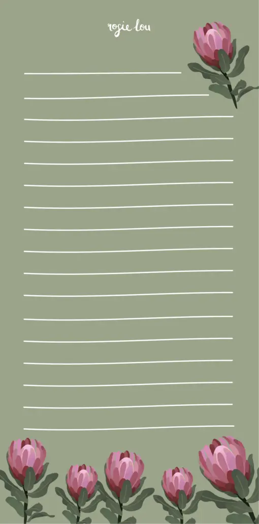 Perfect Protea Magnetic Notepad - Image 2