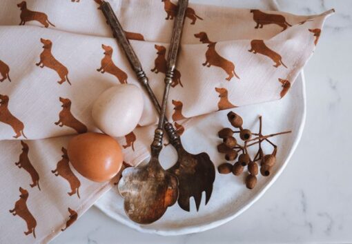 Sausage Dog Tea Towel