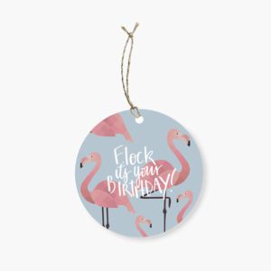 Flock Flamingo Gift Tag