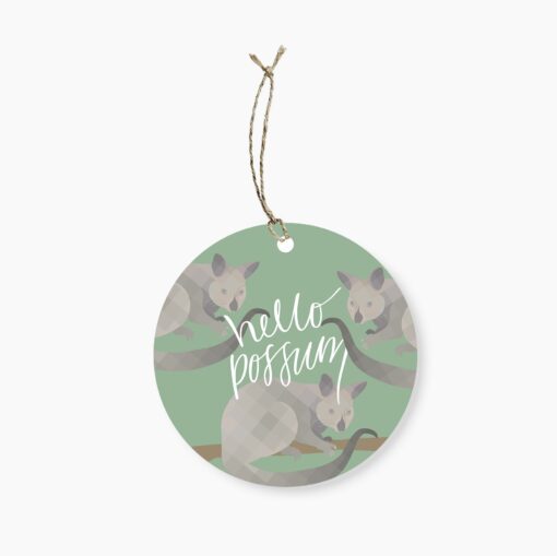 Hello Possum Gift Tag