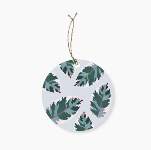 Rubber Leaves Gift Tag