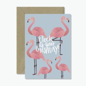 Flamingo | Flock Birthday Greeting Card