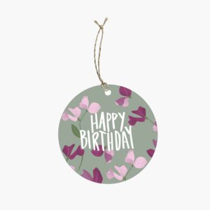Happy Birthday Sweet Pea Gift Tag