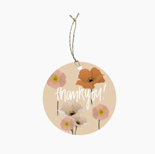 Poppy Thanks Gift Tags