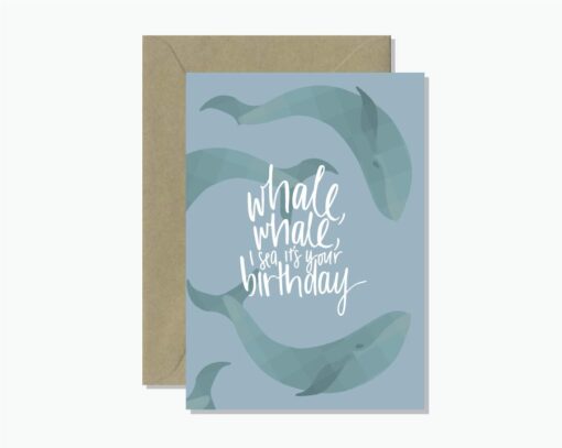 Whale Birthday Greeting Card