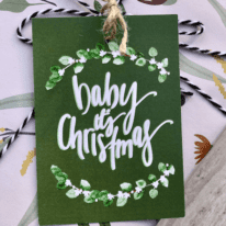Baby It's Christmas | Rectangle Gift Tag | 10 pack