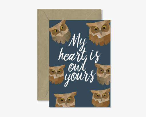 My heart is owl yours Greeting Card