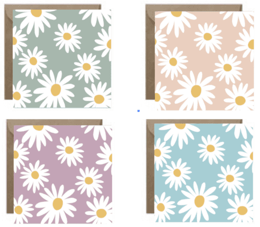 Daisy | 4pk Square Cards