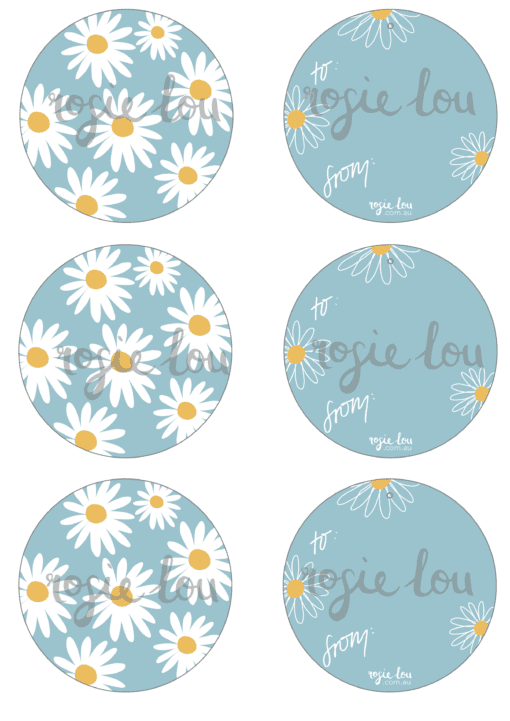 Daisy Gift Tag Printables