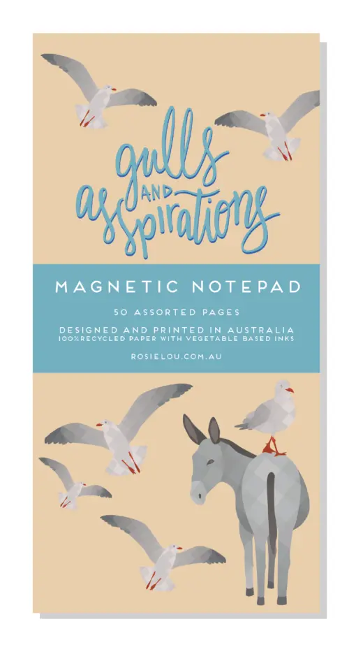 Gulls and Asspirations Magnetic Notepad.