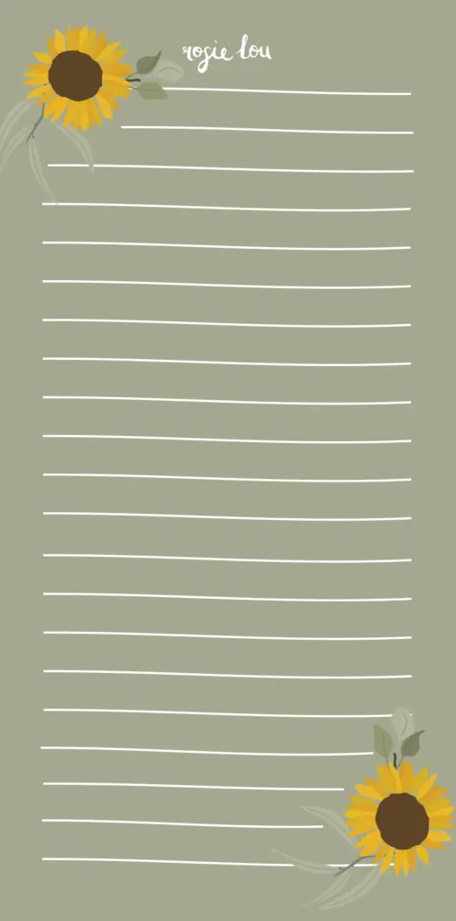 Sunflower Magnetic Notepad - Image 3