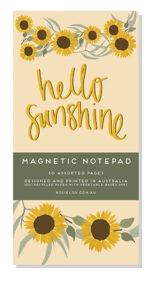 Sunflower Magnetic Notepad