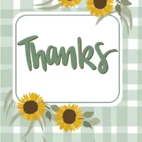 Thanks! Gingham | Pack of Seeds | Sunflower Seeds