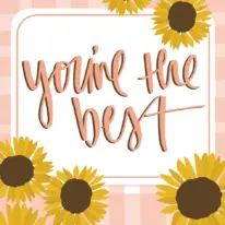 You're the best! Gingham | Pack of Seeds | Sunflower Seeds
