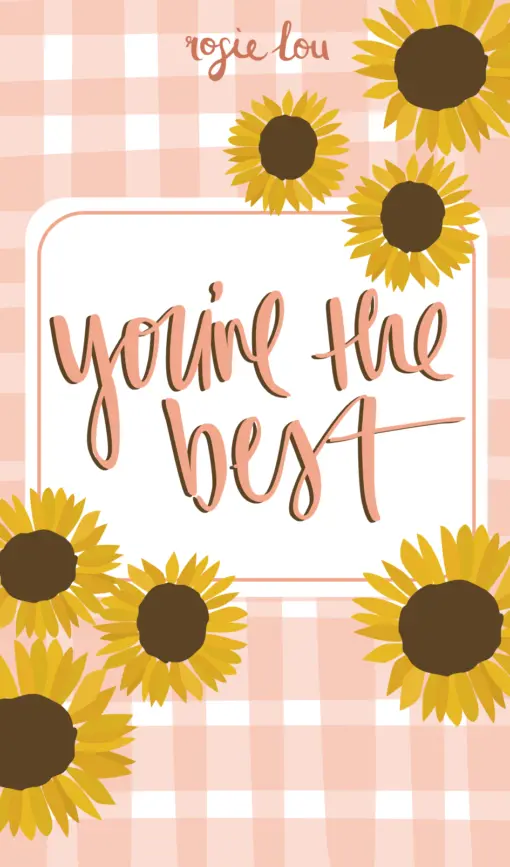 You're the best! Gingham | Pack of Seeds | Sunflower Seeds