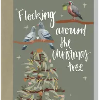 Flocking around the Christmas Tree | Christmas Card
